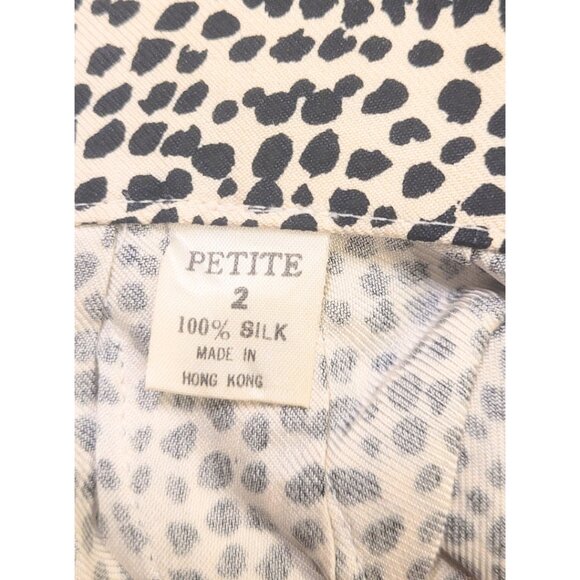 Linda Allard Ellen Tracy 100% Silk Pleated Skirt. Size 2P. - Picture 4 of 6